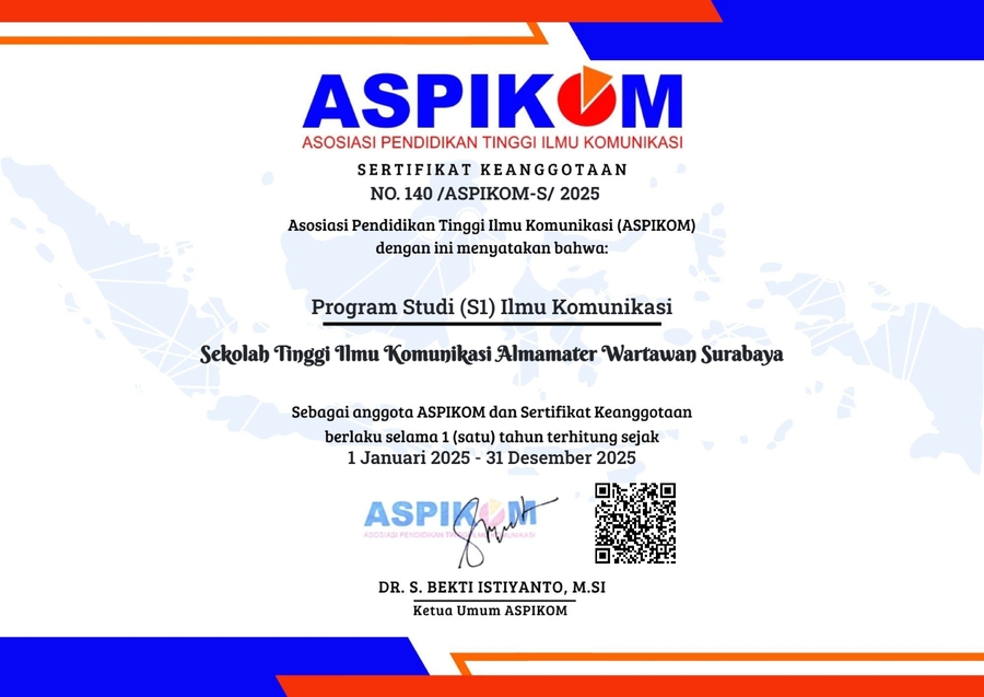 Sertifikat Keanggotaan ASPIKOM STIKOSA AWS
